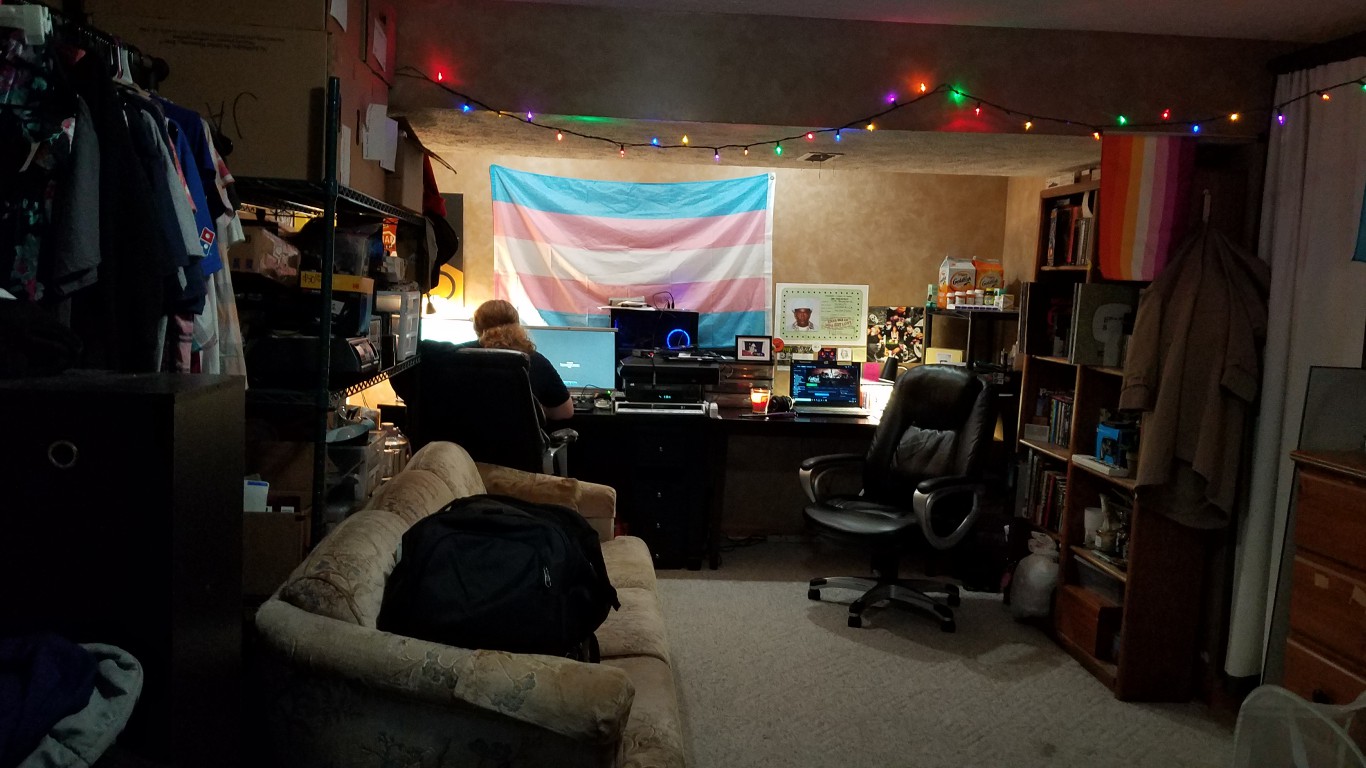 a very gay little basement room filled to the brim with charm and lovingly crafted by yours truly